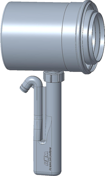 Wolf Abgasrohr DN110/160 konzentrisch mit Kondensatablauf inkl. Siphon 2652244