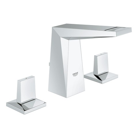 GROHE 3-Loch-WT-Batt. Allure Brilliant 20342 flacher Auslauf chrom 20342000