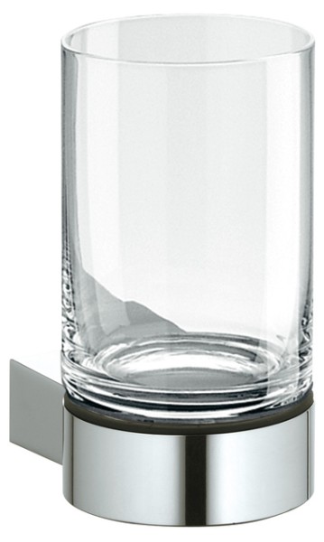 Keuco Glashalter Plan 14950, kpl. mit Echtkristall-Glas, Edelstahl 14950079000