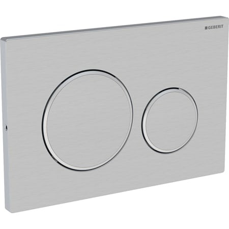 Geberit BetPl. Sigma20, für 2-Menn-Sp. E- Stahl gebürstet/poliert verschraubbar 115.889.SN.1