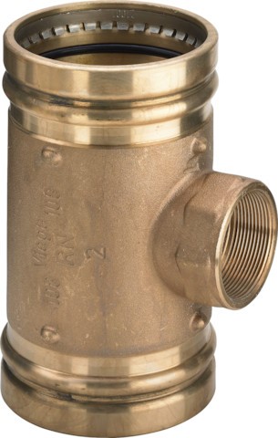 Viega T-Stück Sanpress XL 2217.2XL in 88,9mm x Rp2 x 88,9mm Rotguss 351441