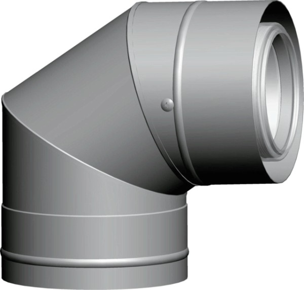 Wolf Abgasbogen DN60/100 konzentrisch 87 Grad, aus Edelstahl/PP 2651914