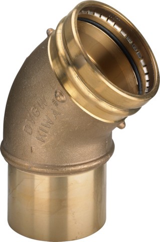 Viega Bogen 45 Grad mit SC Sanpress 2226.1XLLF in LABS-frei in 76,1mm Rg 432348