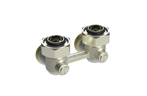 Danfoss Universalverschraubung RLV-KB für Ventil-HK, Heizkörper G 3/4, Eck 003L0393