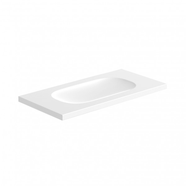 Ablageplatte vogue 200mm Mittelteil revers. glatt/gewölbt weiss matt VIGOUR