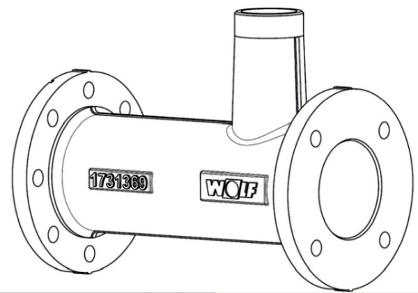 Wolf Anschlussrohr DN100 für MGK-2 800-1000 173136999