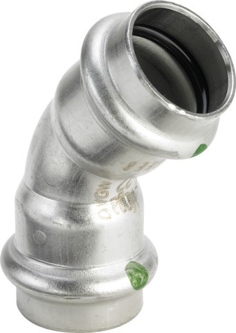 Viega Bogen 45 Grad mit SC Sanpress Inox 2326 in 18mm Edelstahl 435783