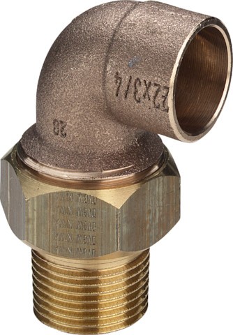 Viega Winkelverschraubung 94098G konischdichtend in 28mm x R1 Rotguss 144128