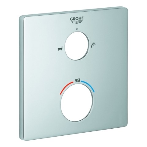 GROHE Rosette 49079 eckig für THM-Fertigmontagesets chrom 49079000