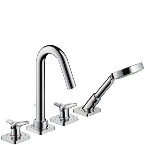 Hansgrohe 4-L.Wannenarmatur Axor Citterio M F-Set f.Wannenrand chrom m.Sterngriff 34446000