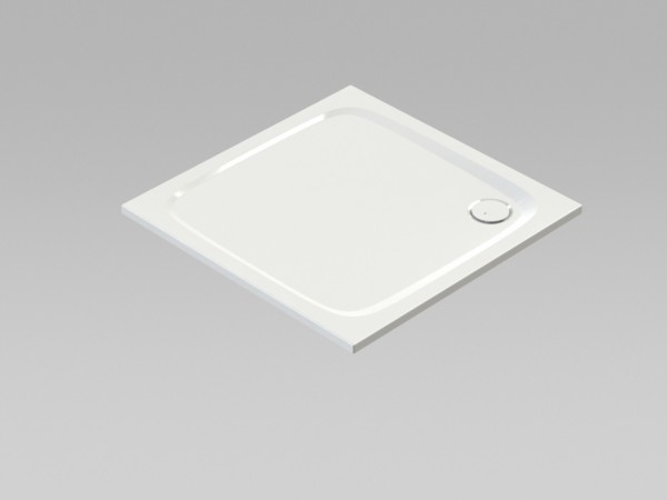Duschwanne Acryl derby 90x90x2.5cm Ablauf seitl. in Ecke weiss VIGOUR