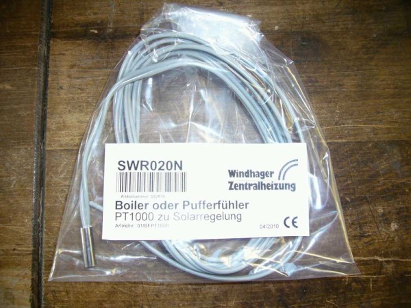 WINDHAGER FÜHLER SPEICHER PT1000 SWR020 Boiler- oder Puffersensor PT1000 502878