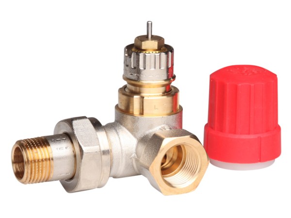 Danfoss Ventilgehäuse RA-N 10 R 3/8, WE rechts, matt vernickelt 013G0231