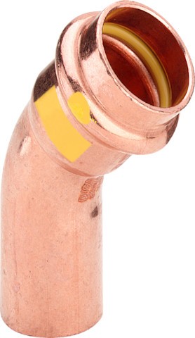 Viega Bogen 45 Grad mit SC Profipress G 2626.1 für Gas in 18mm Kupfer 345686