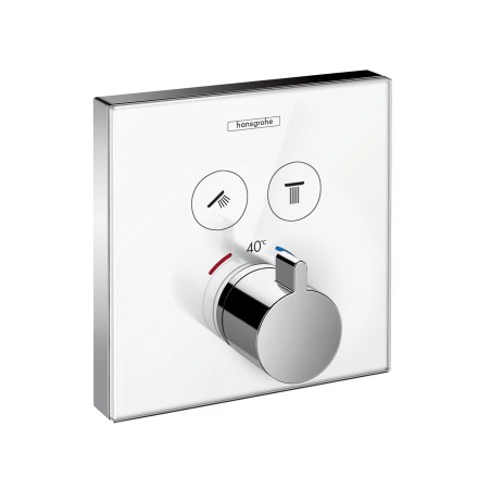 Hansgrohe Thermostat Unterputz ShowerSelect Glas 2 Verbraucher weiss/chrom 15738400