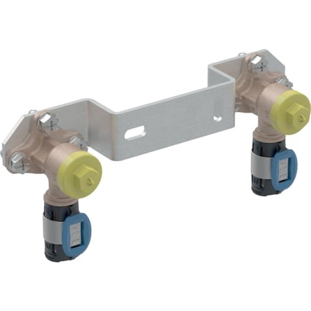 Geberit FlowFit Anschlusswinkel 90Gr vormontiert zweifach Rg+ d16-Rp1/2 619.690.00.1