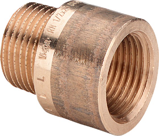 Viega Verlängerung 3525 in R1 x Rp1 x 50mm Rotguss 357214
