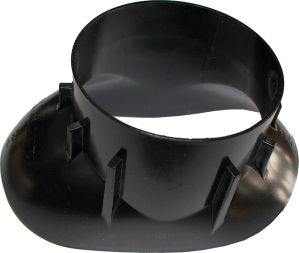 Wolf Adapter Klöber Grundplatten DN108 für Schrägdach 20 - 50 Grad, schwarz 2600036