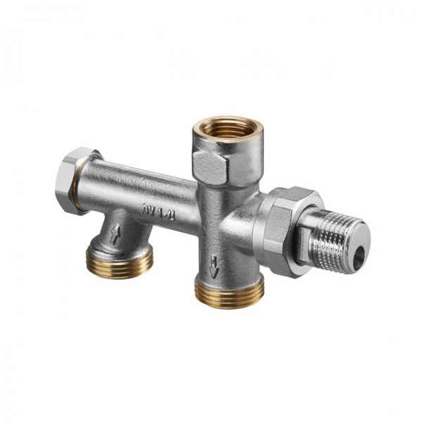 OVENTROP-Uno Einrohr-Anschlussstück DN15, 3/4" AG für vertauschten VL u RL 1013164