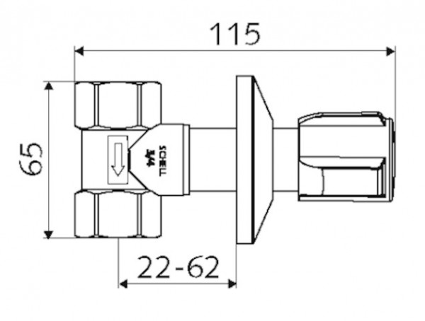 SCHELL UP-Ventil 3/4", chrom 191150699