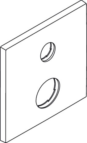 Hansgrohe Rosette Axor Starck X Wannenmischer chrom 97924000