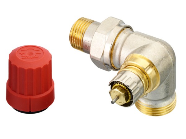 Danfoss Ventilgehäuse RA-N 15 G 3/4 AG, WE rechts, matt vernickelt 013G4204