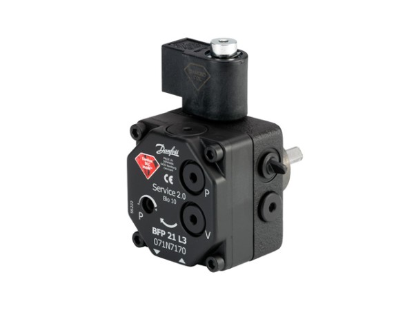 Danfoss Ölbrennerpumpe BFP 21 L 3 mit Magnetventil, Drehrich. re., 24 l/h 071N7170