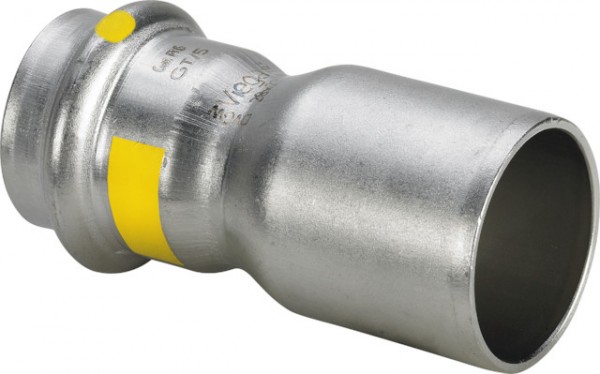 Viega Red.-Stück mit SC Sanpress Inox G 0215.1 für Gas in 35x28mm Edelstahl 487171