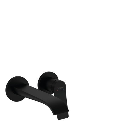 Hansgrohe 2-Loch Waschtischmischer Unterputz Vivenis F-Set 195 mm Auslauf mattschwarz 75050670