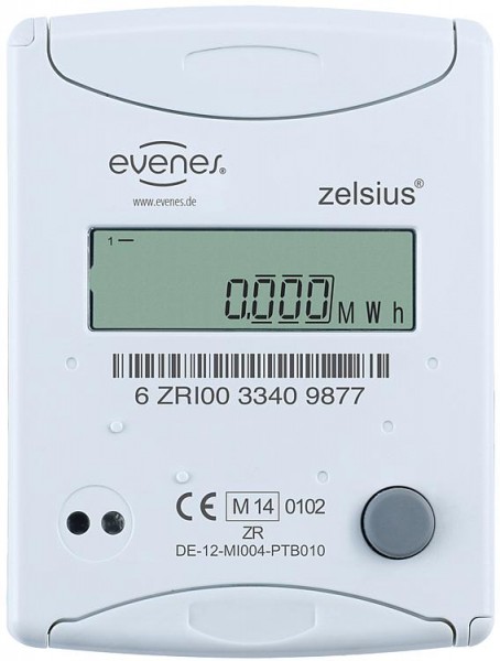 Kompaktwärmezähler Evenes Solar DN 15, 3 /4AG x 110mm Durchfl. 0,6m3/h, inkl. Eic