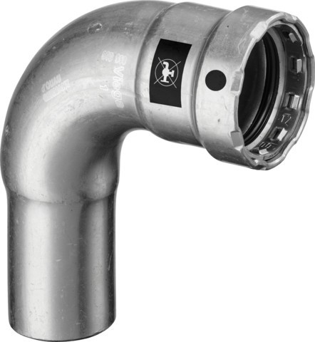 Viega Bogen 90 Grad mit SC Megapress 4216.1 in 1 Zoll Stahl Zn-Ni besch. 694654