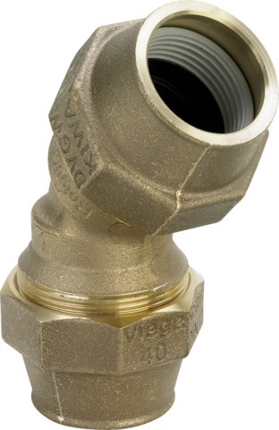 Viega Bogen 45 Grad Maxiplex 9026 in 32mm Rotguss 712761