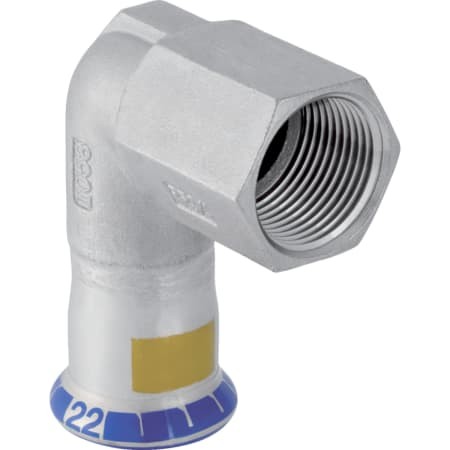 Geberit Mapress Edelstahl Übergangswinkel 90Gr mit IG (Gas) d28-Rp1 34147