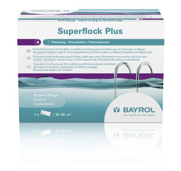 BAYROL Superflock Plus 1 kg - Flockmittel-Kartusche für Filteranlagen mit Sand / Filterglas