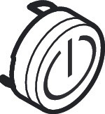 Hansgrohe Druckknopf Symbol ON/OFF schwarz 92579610