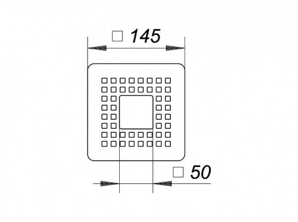 DALLMER Rost QuadraStone Individuell 145r10, 145 x 145 mm