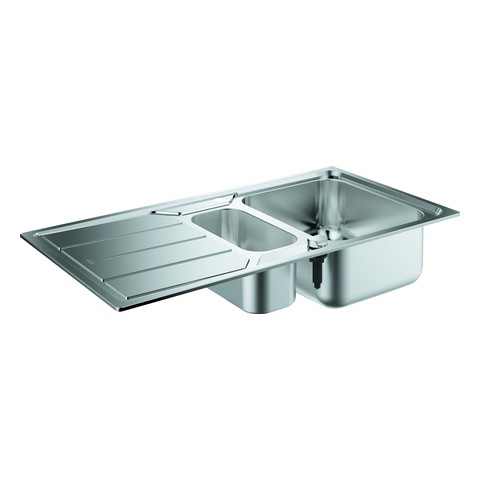 GROHE Edelstahlspüle K500 31572 mit 1,5 Becken/Abtropffläche 970x500mm 31572SD0