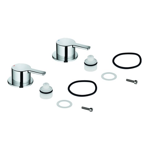 GROHE Griffpaar 48357 Markierung blau/rot für Lineare chrom 48357000