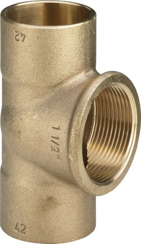 Viega T-Stück 94130G in 18mm x Rp3/8 x 18mm Rotguss 140823