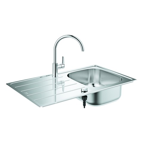 GROHE Spülen-Bundle K200 31562_1 mit Edelstahlspüle/BauEdge SPT-Batt. chrom 31562SD1