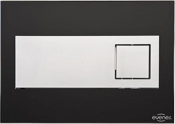 Evenes Betätigungsplatte Emon Transparen t.Kunstst.,eckig, schwarz,Bet. v.vorne (
