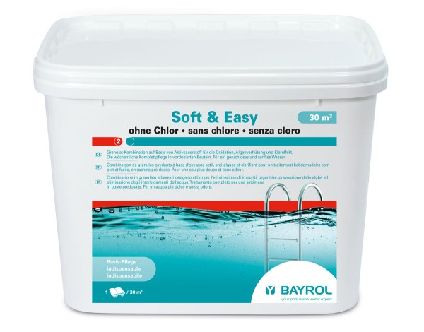 BAYROL Soft & Easy - Granulat-Kombination auf Aktivsauerstoff-Basis - 5,04 kg - für Desinfektion