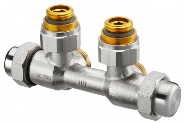 OVENTROP-Multiflex FQ Verschraubung für G 1/2 IG, Eck rechts, G 1/2 AG x 3/4 AG 1015875