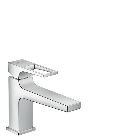 Hansgrohe Waschtischmischer 100 Metropol chrom langer Ausl.Bügelgr.Push-Open Ablaufg. 74502000