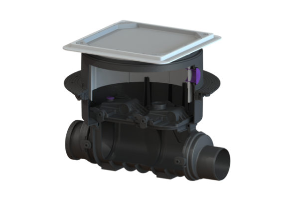 KESSEL Reinigungsrohr Controlfix DN125, für Bodenplatte, befliesbar 80125X