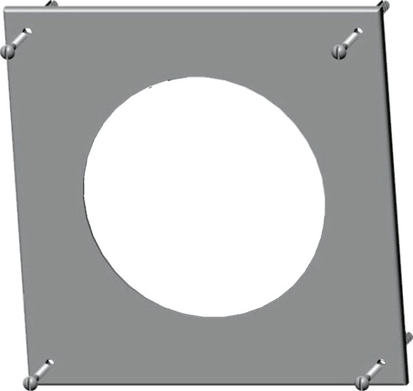 Wolf Rosette DN110, eckig weiß, aus PP 2651569