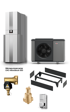 Wolf Paket CHC-Monoblock 07/200 inkl. Bodenkonsole+WW-Speicher+BM-2 9146835W03