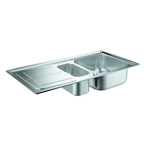 GROHE Edelstahlspüle K300 31564 mit 1,5 Becken/Abtropffläche 970x500mm 31564SD0