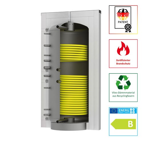 Solarbayer Schichtleit-Pufferspeicher SLS-1500-2S-Plus, patent. SLS-System 105315200