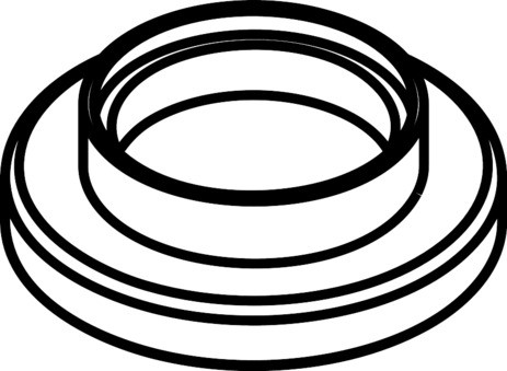 Hansgrohe Rosette Axor Uno 4-Loch Fliesenrand chrom 96501000